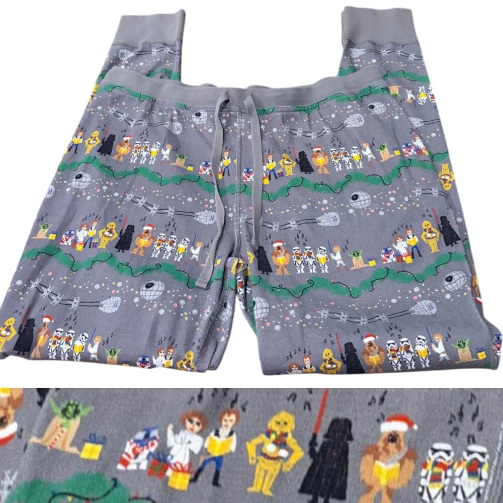 Hanna Andersson Gray Star Wars Pajama Pants Unisex Adult S
